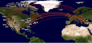 Turkish Airlines route map