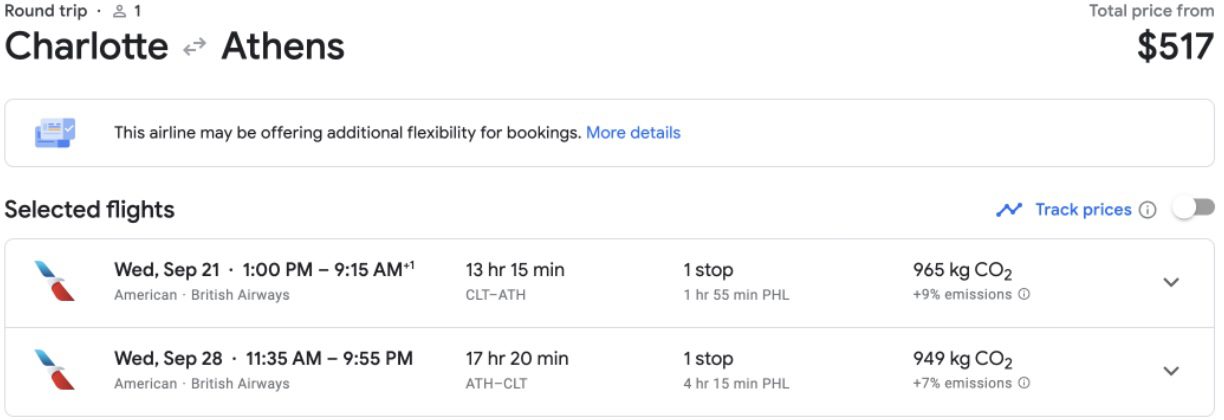 Cheap flights to Greece