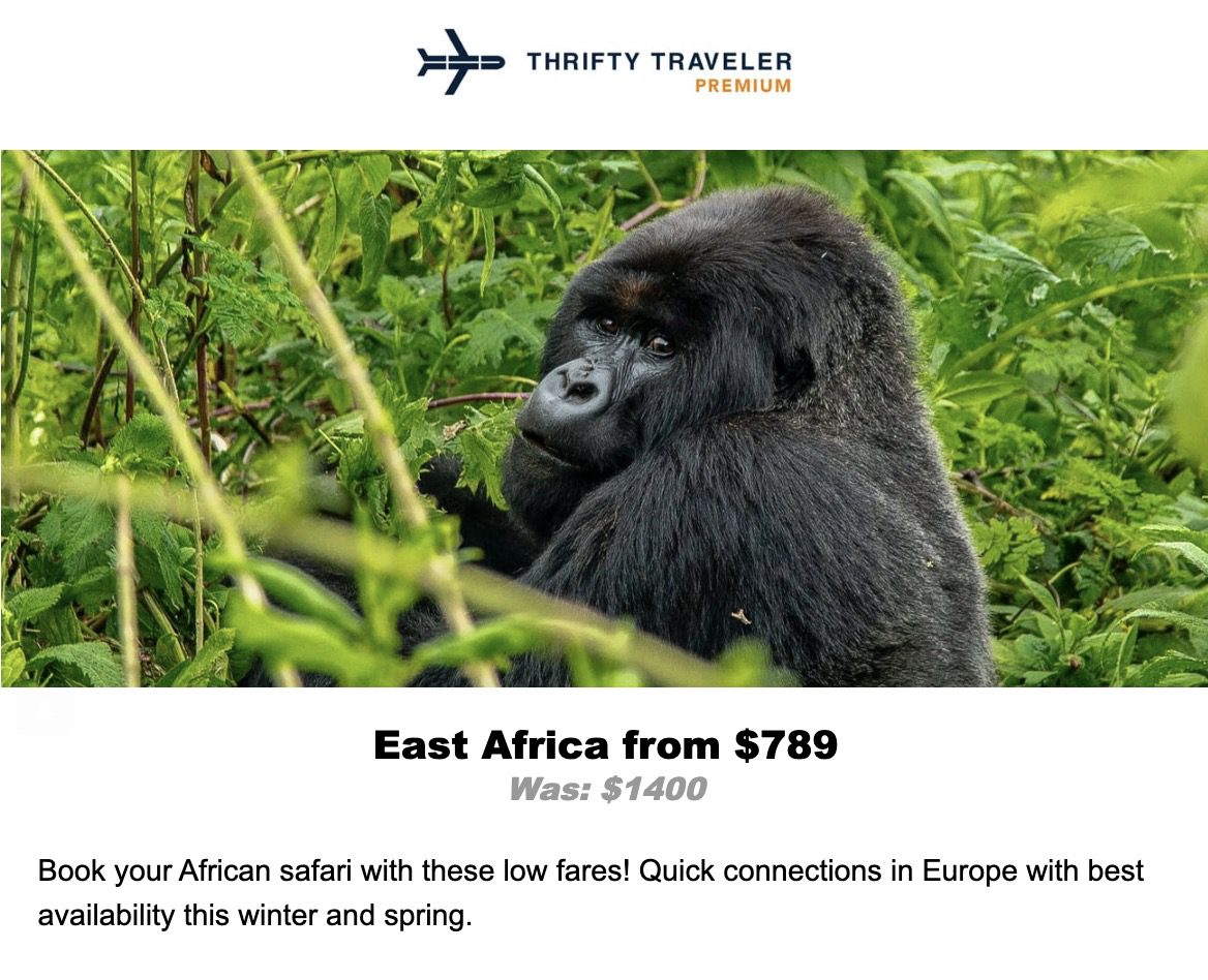 East Africa flight deal
