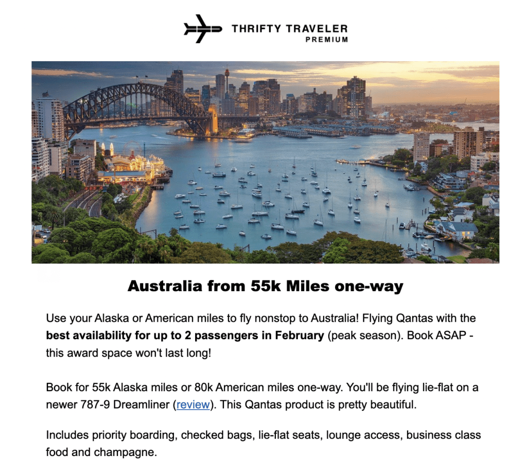 qantas business class deal