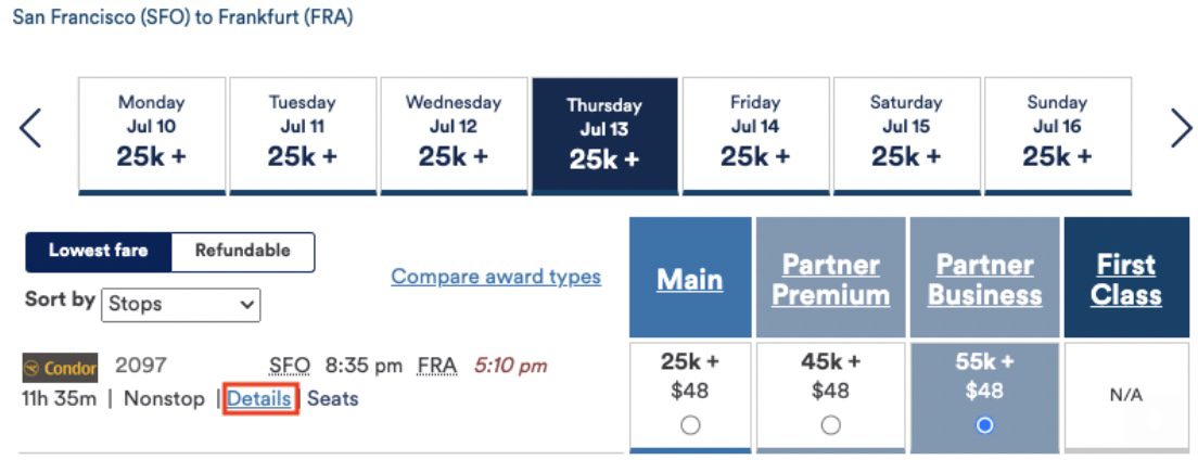 Alaska Airlines miles to Frankfurt business class