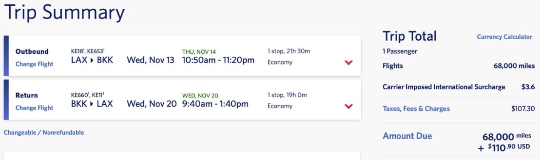 Thailand flight deal