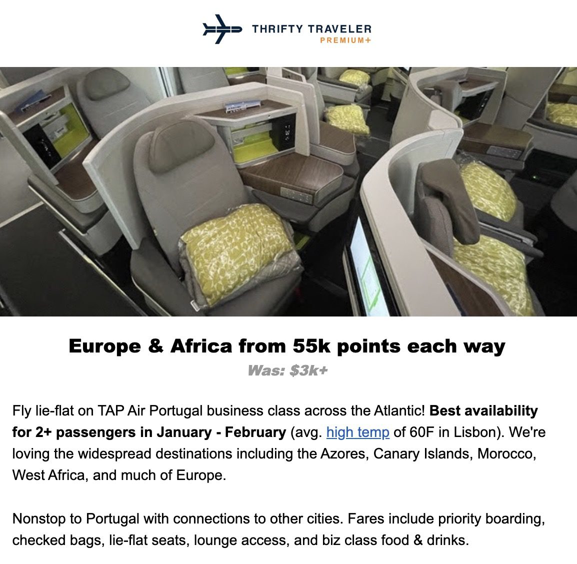 TAP Air Portugal flight deal