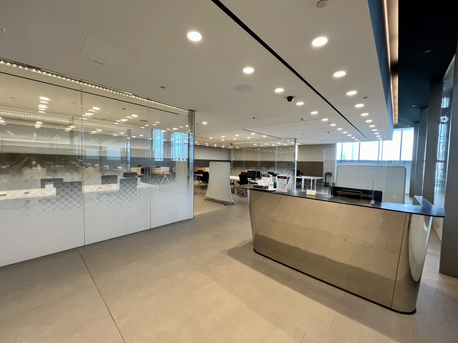 business center with a check-in desk