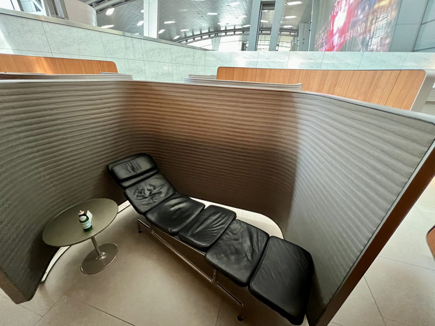 large black recliner chair in leather