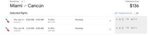 cheap flight from miami to cancun on american airllines