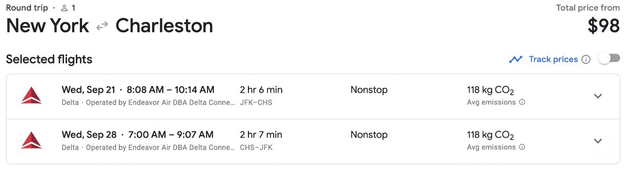 Cheap flights to Charleston