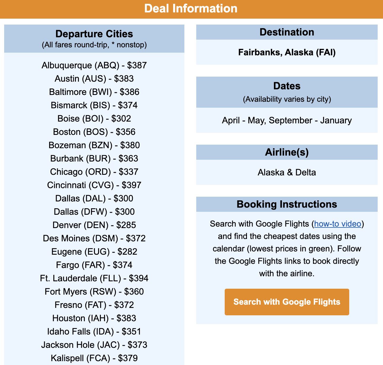 Cheap flights to Alaska