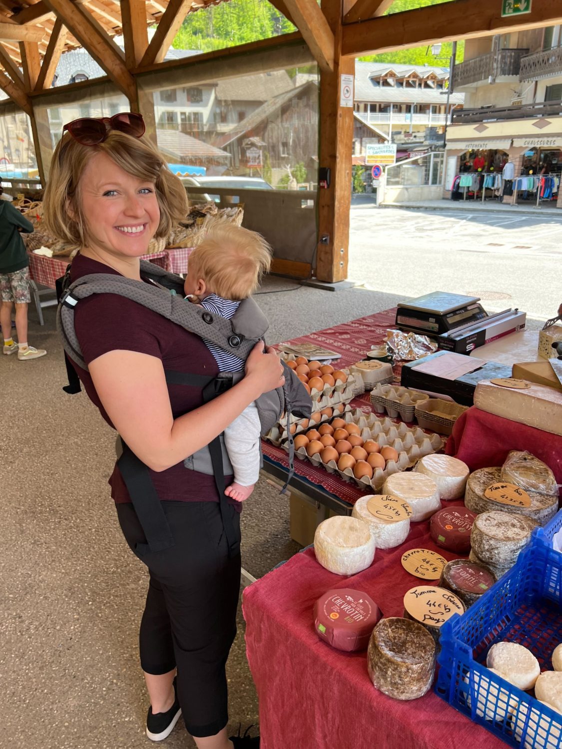 At the farmer's market.