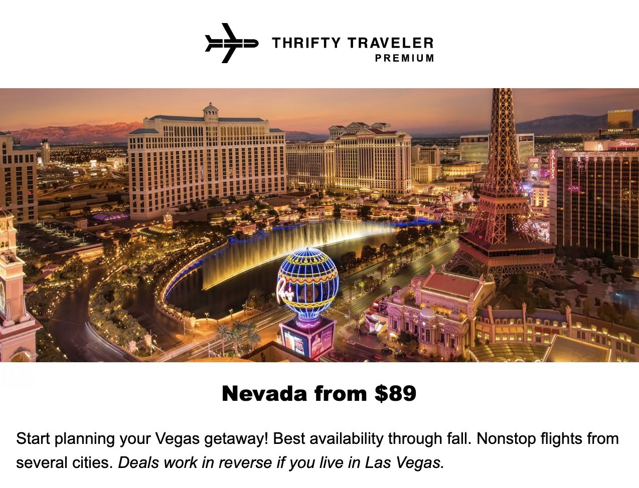 Las Vegas flight deal