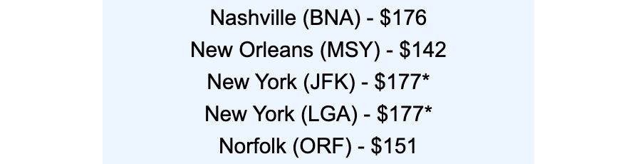 NYC to Charleston flights