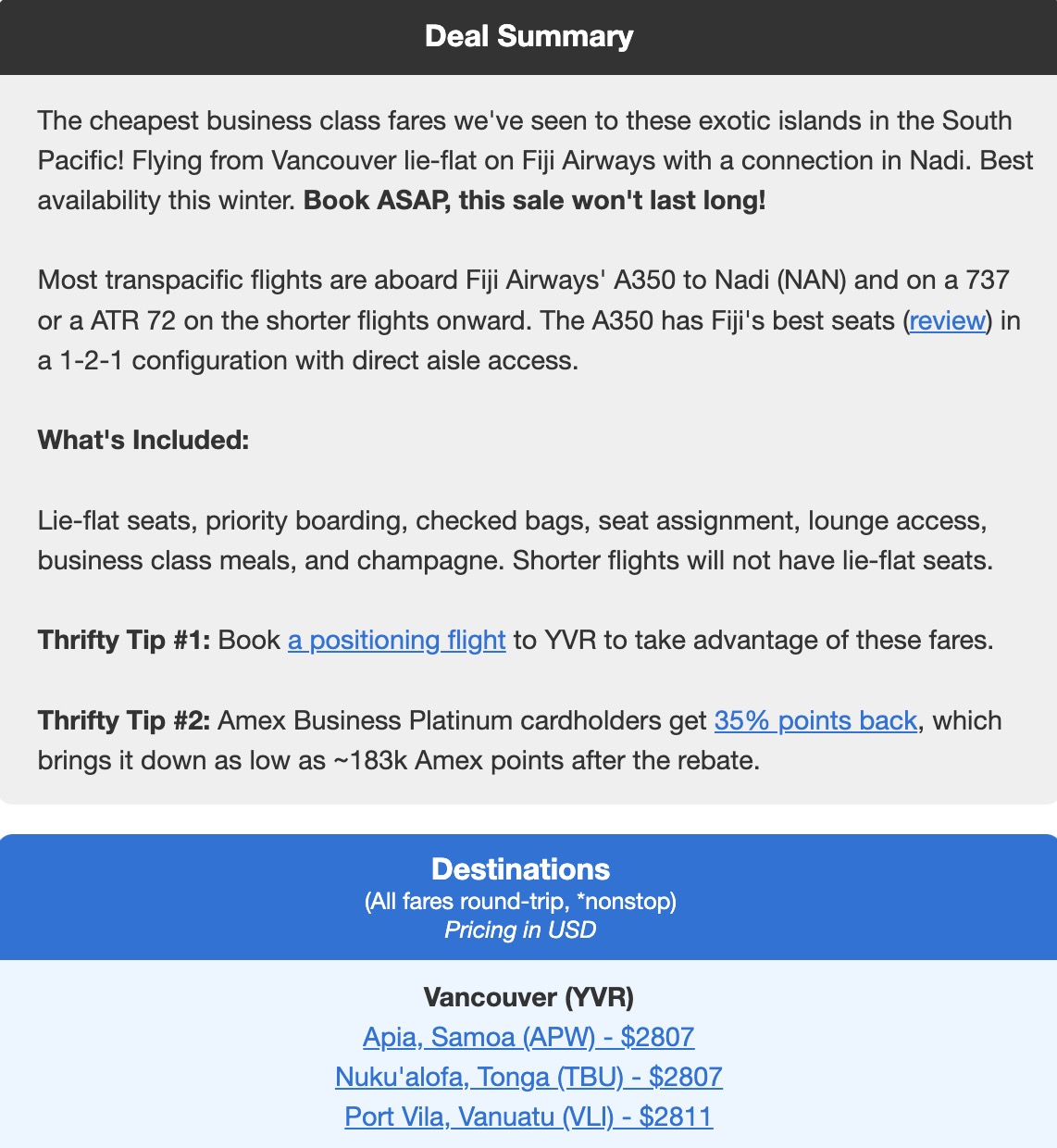 Polynesia airfare from Vancouver
