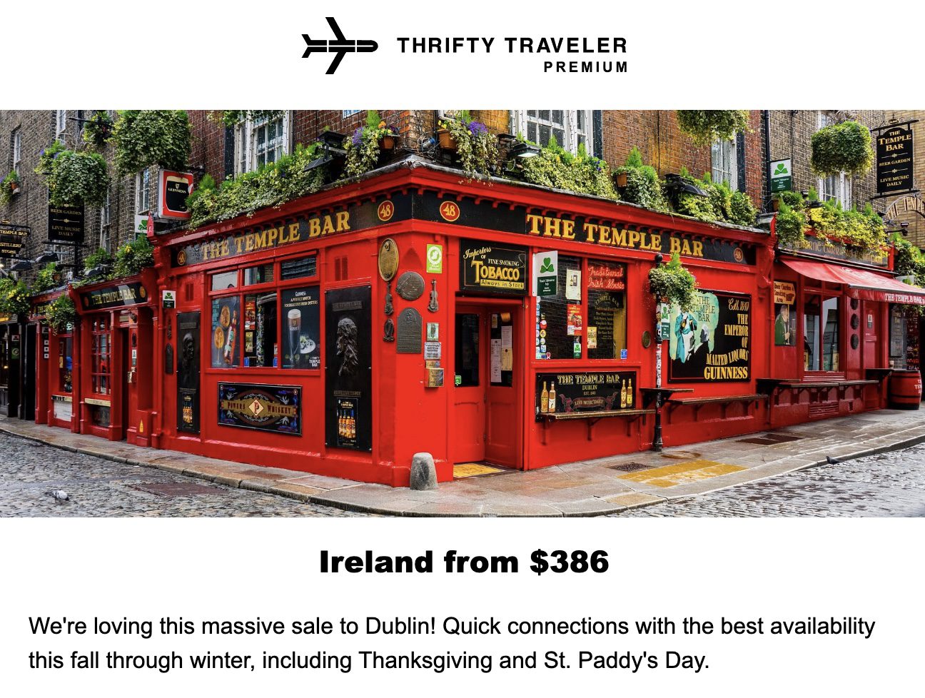 Dublin flight deal