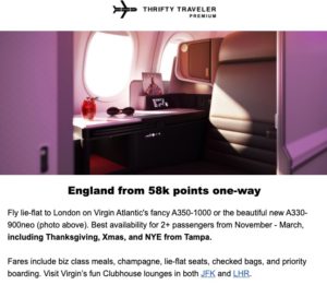 Virgin biz class deal