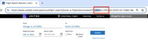 adjusting the URL in United search