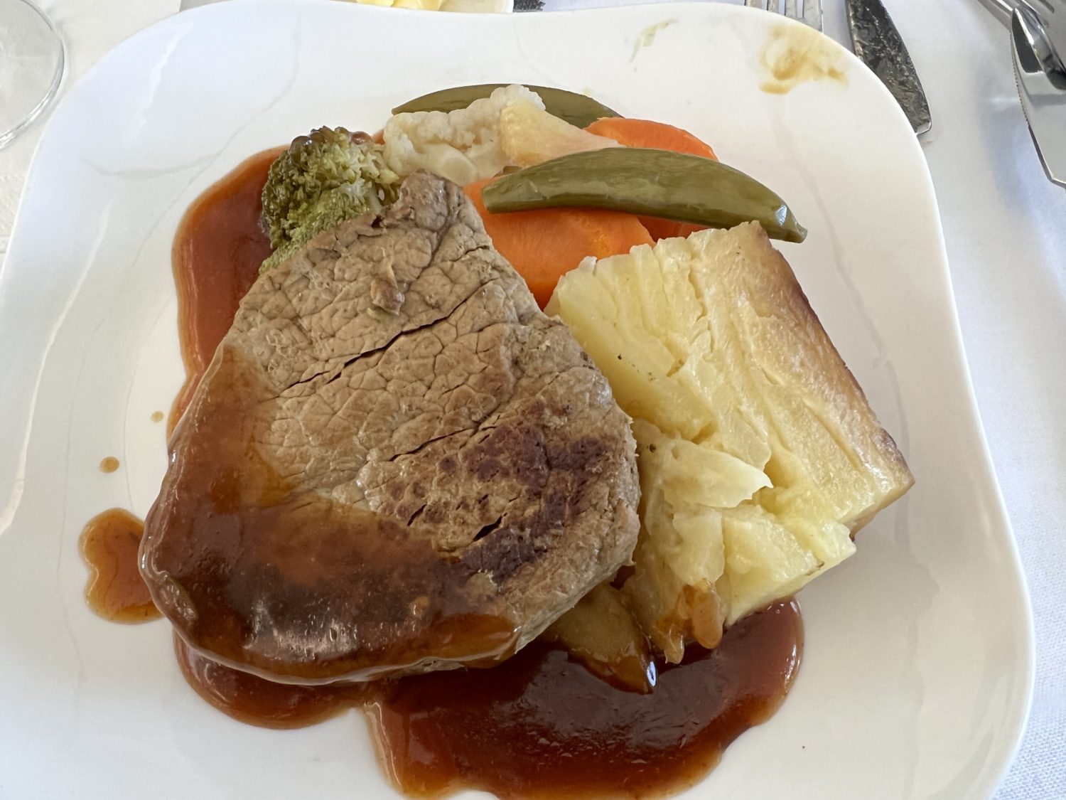 aer lingus business class steak