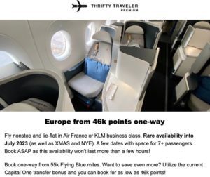 air france klm biz class deal