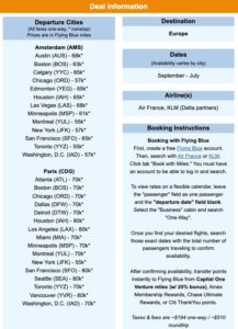 air france klm deal information