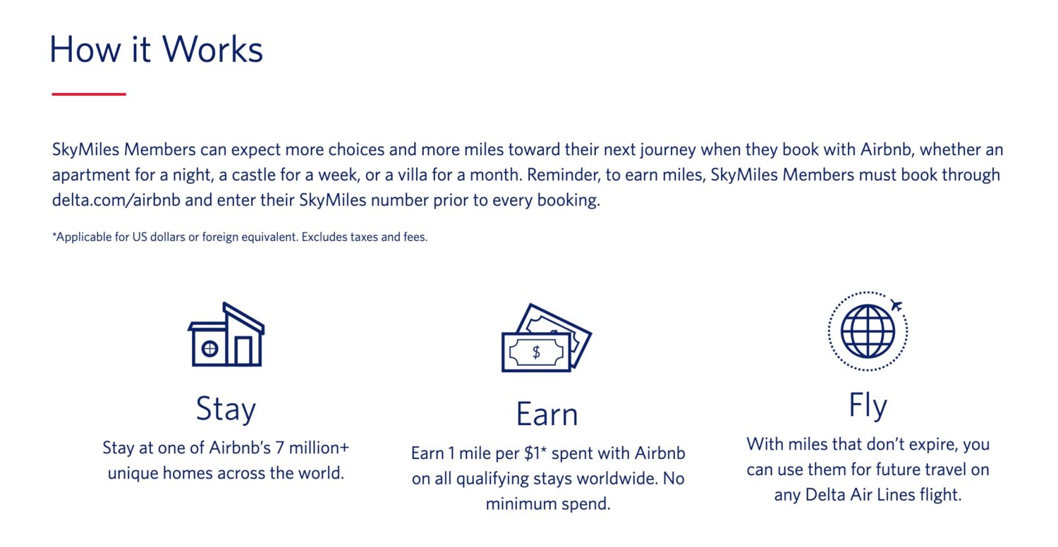 earn delta skymiles with Airbnb