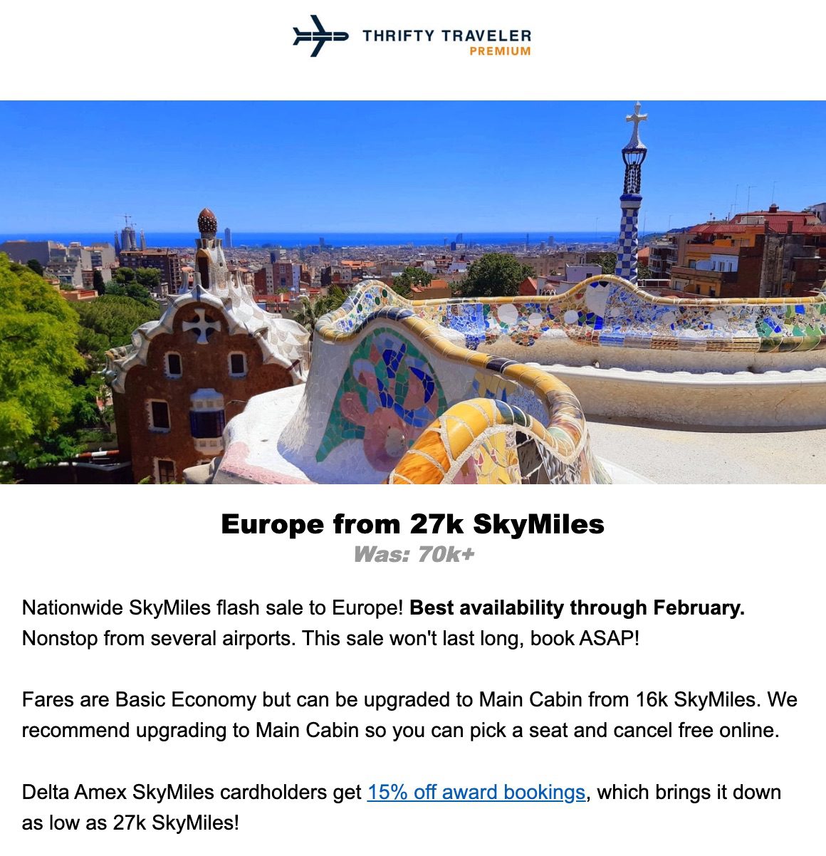europe skymiles flash sale