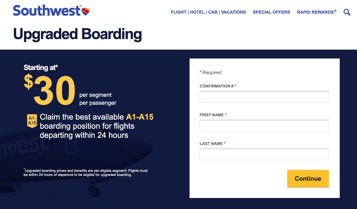 southwest upgraded boarding