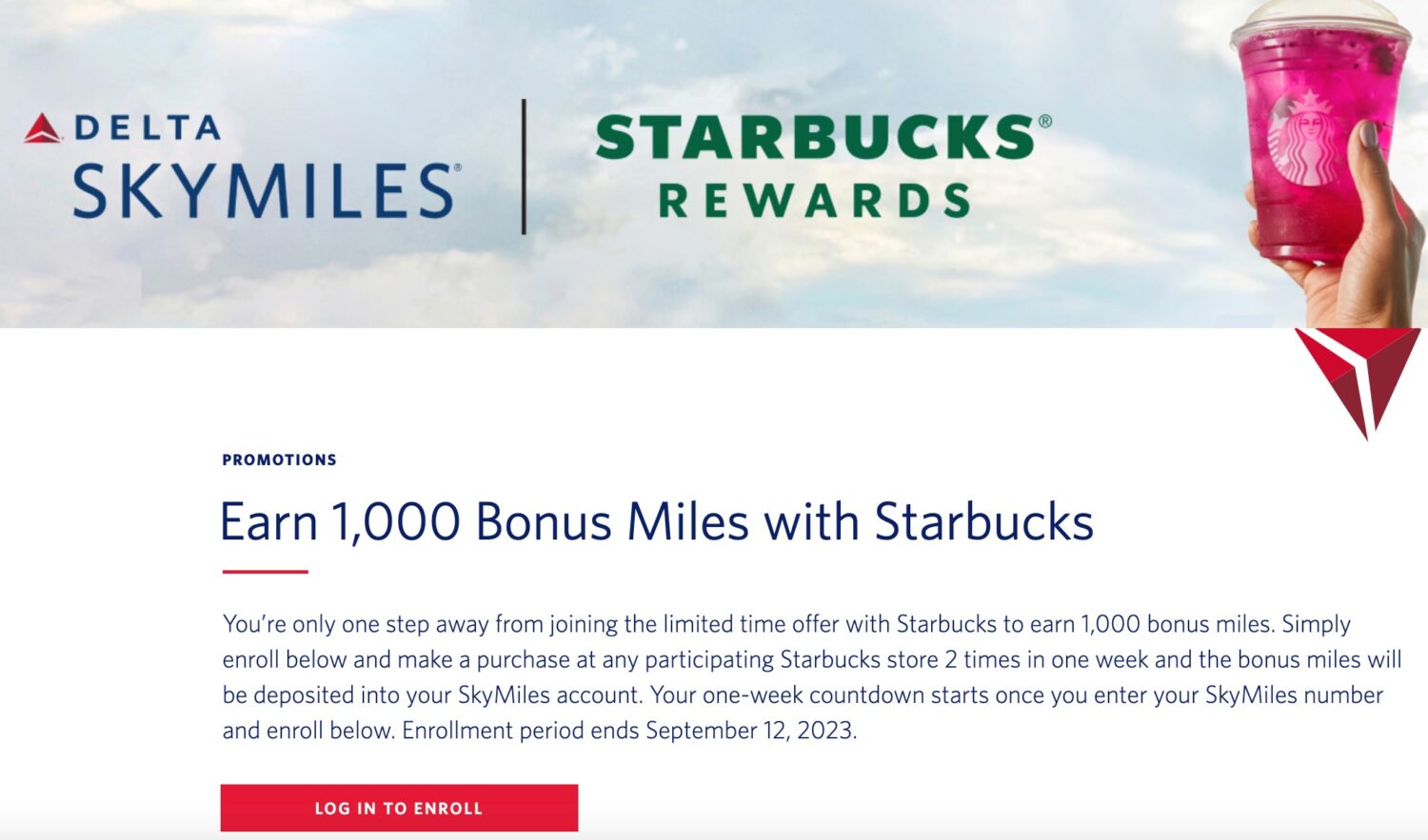starbucks delta promo