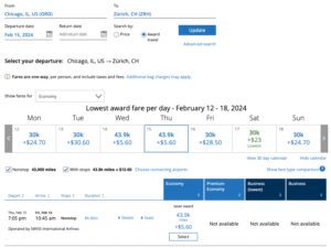 united old calendar one-week view