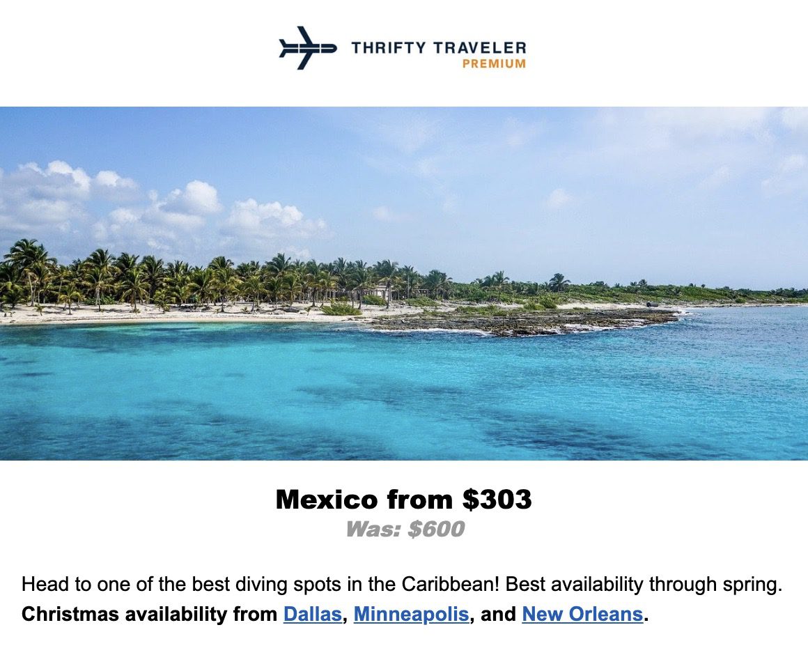 Cozumel flight deal
