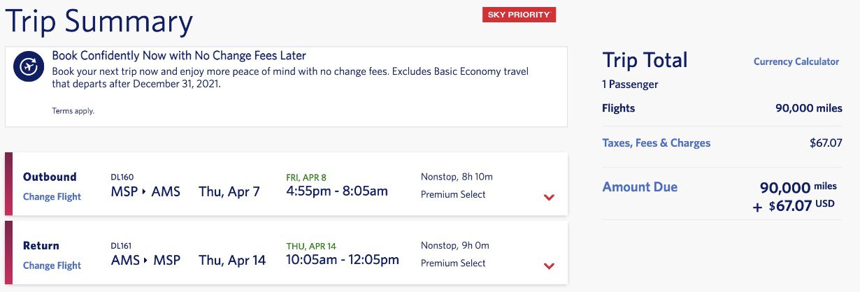 SkyMiles Premium Select