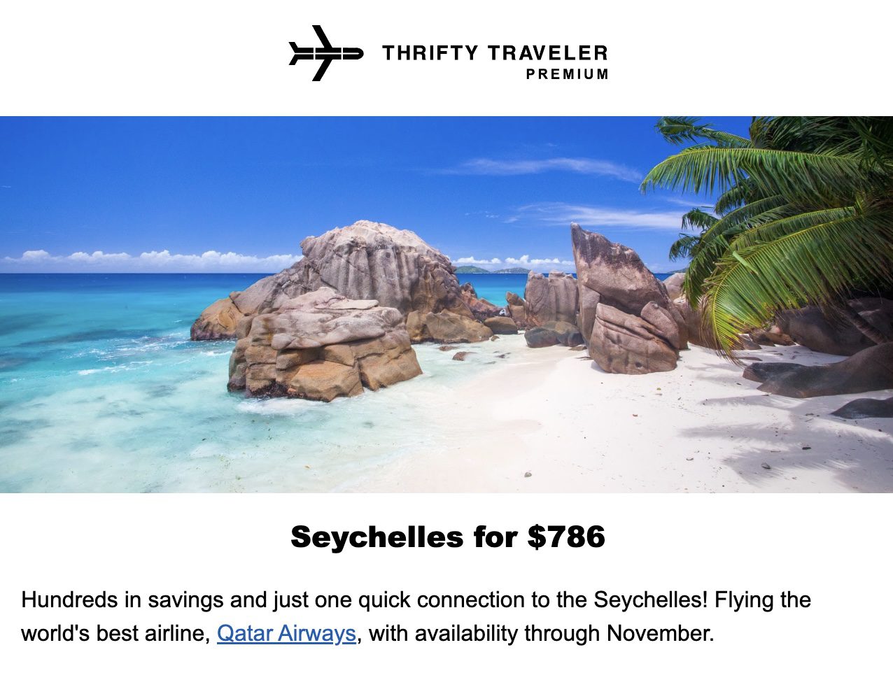 Cheap flights to the Seychelles