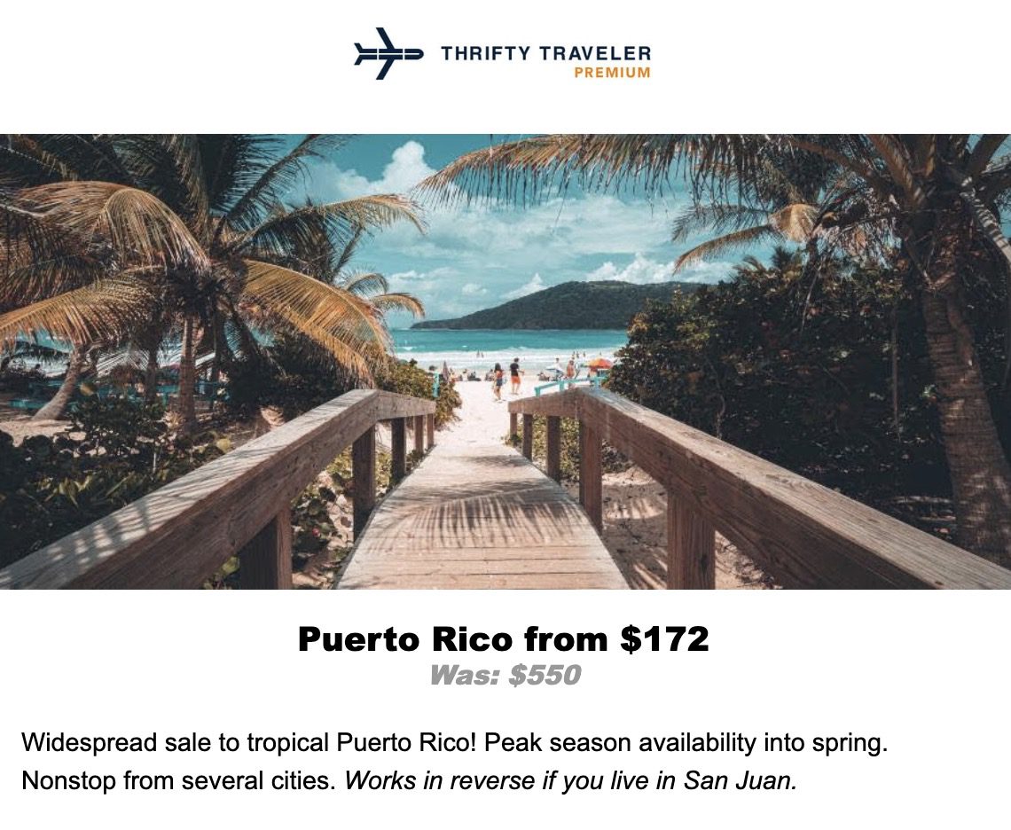 Puerto Rico flight deal
