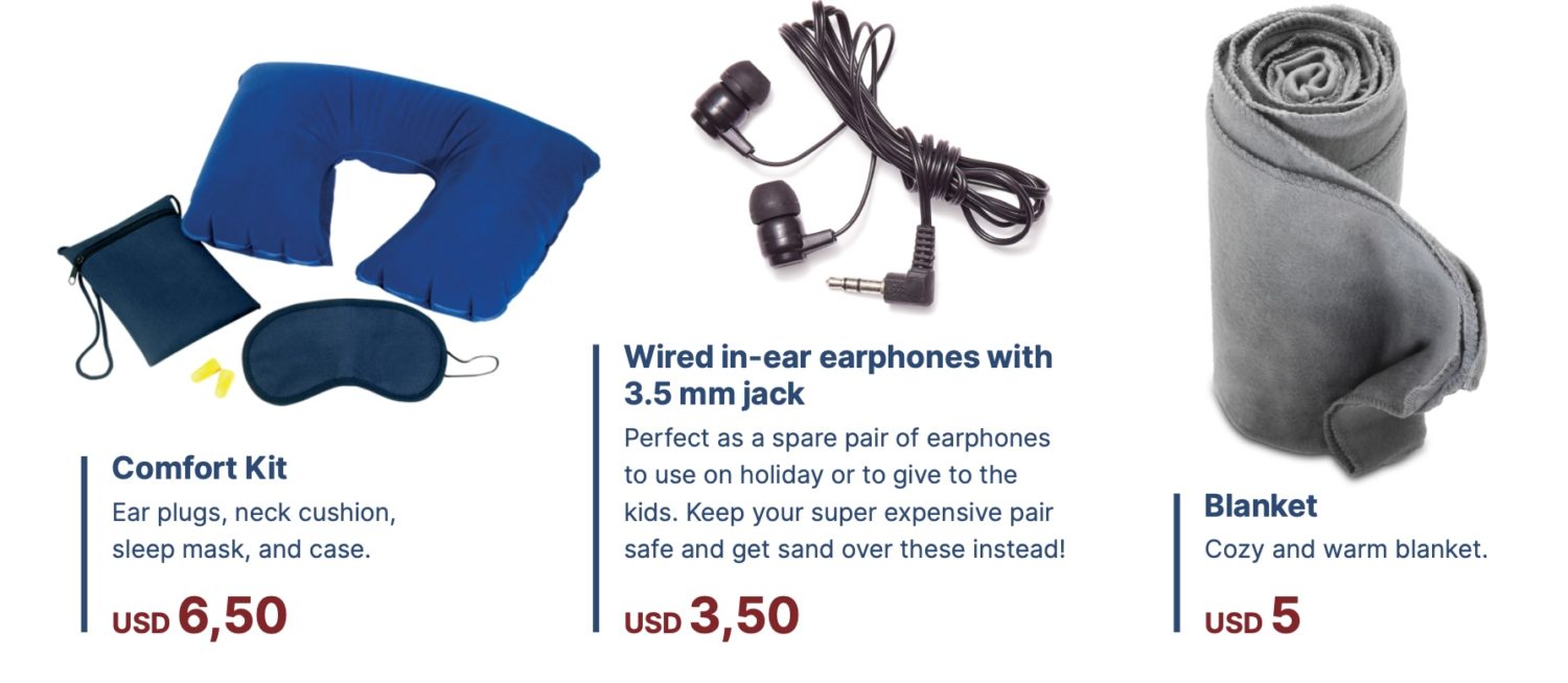 Screenshot of extra amenity costs on Norse Atlantic