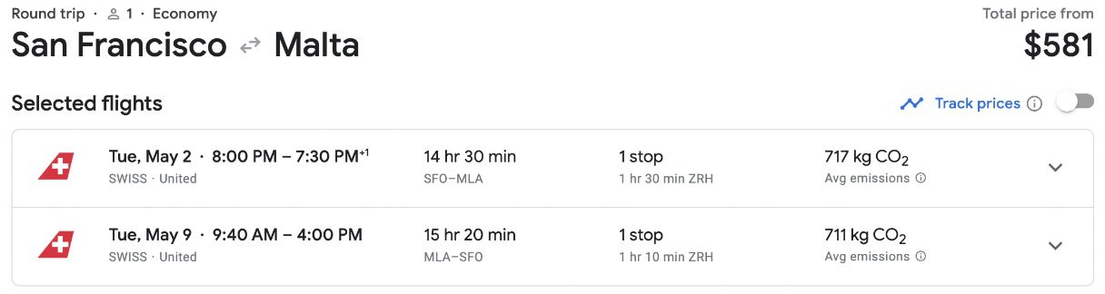 Cheap flights to Malta