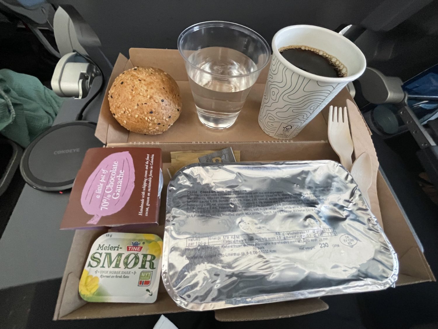 An airplane meal. 