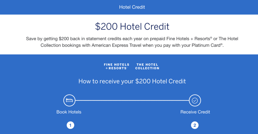 amex $200 credit for hotel bookings