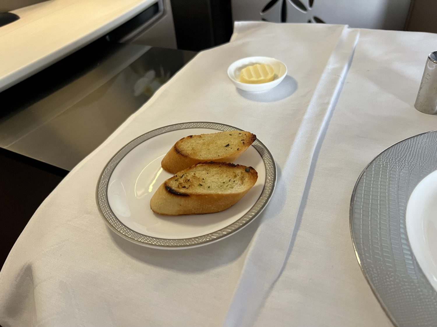 Singapore Airlines first class bread