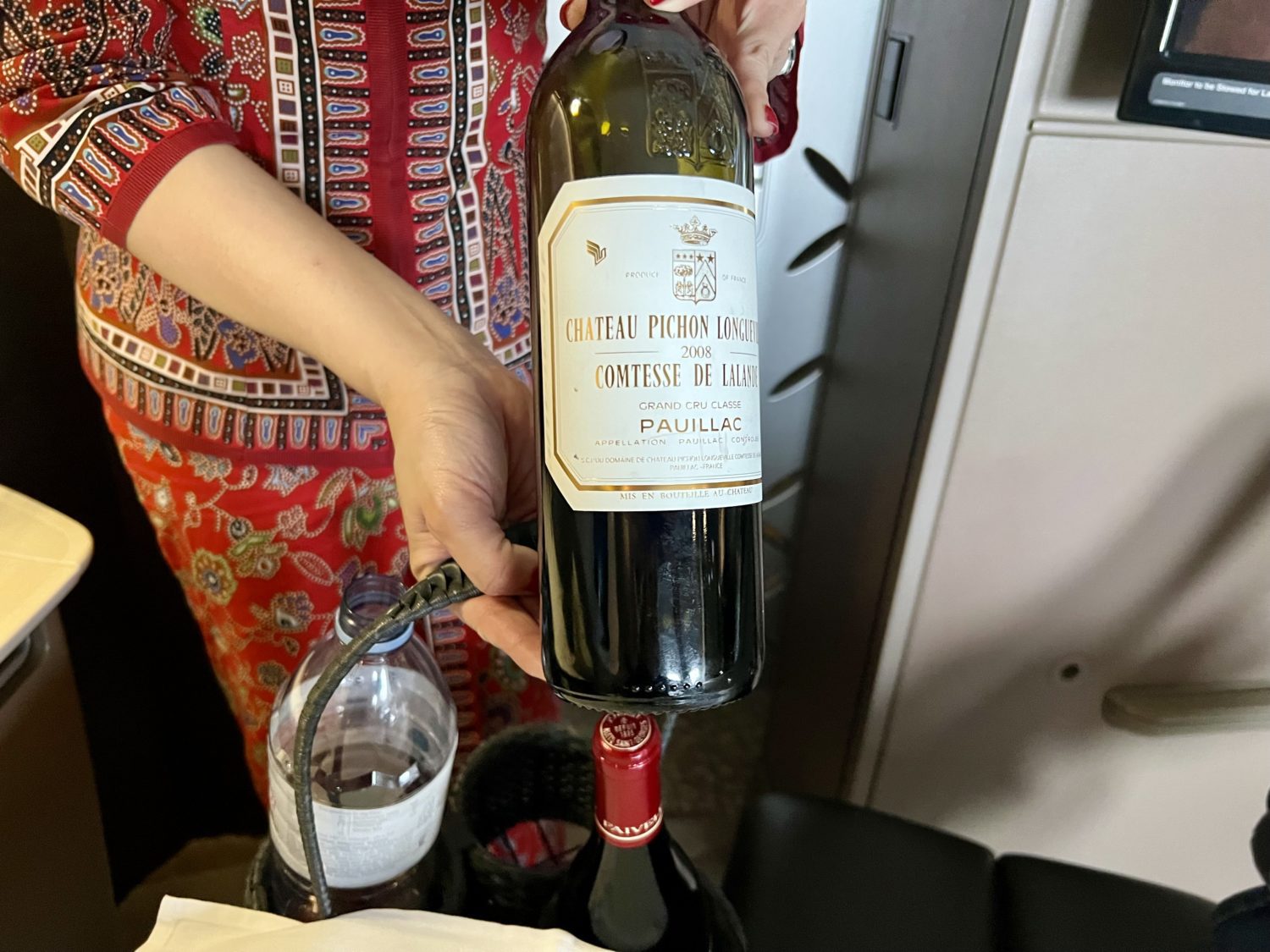 Singapore Airlines first class wine