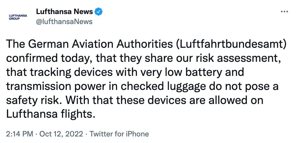 lufthansa airtags