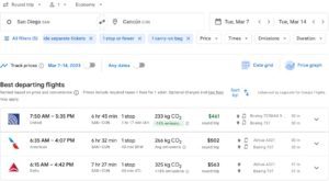 San Diego to Cancun Google flights