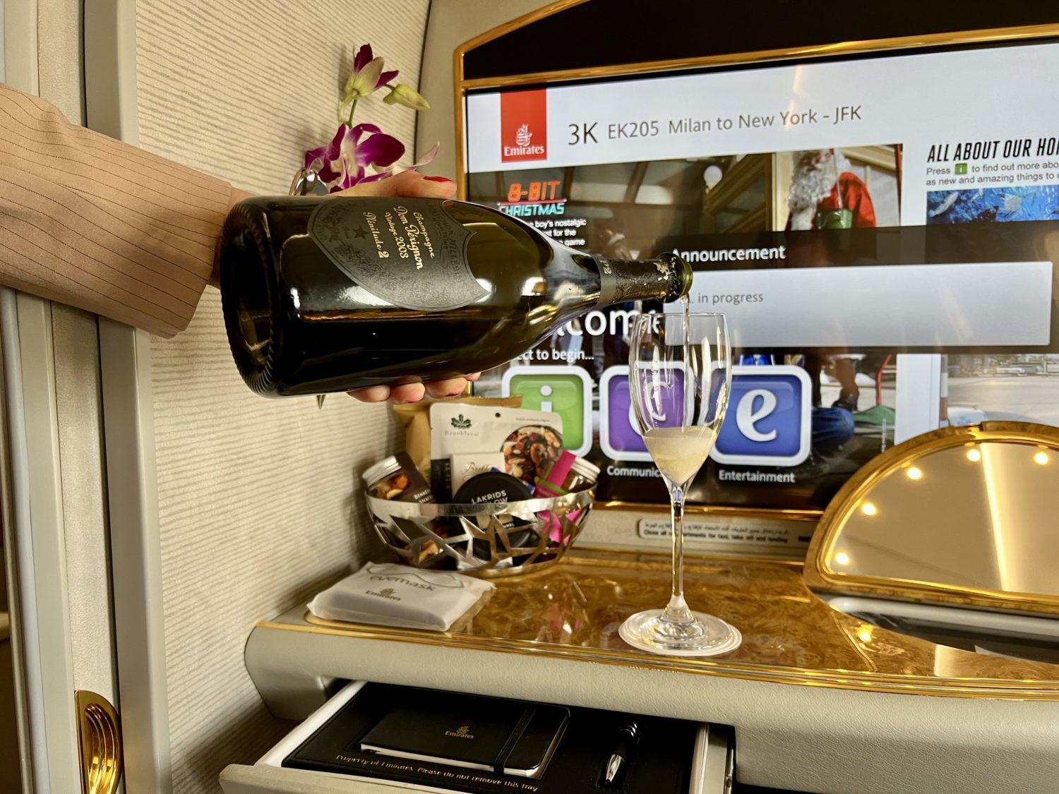 emirates first class champagne
