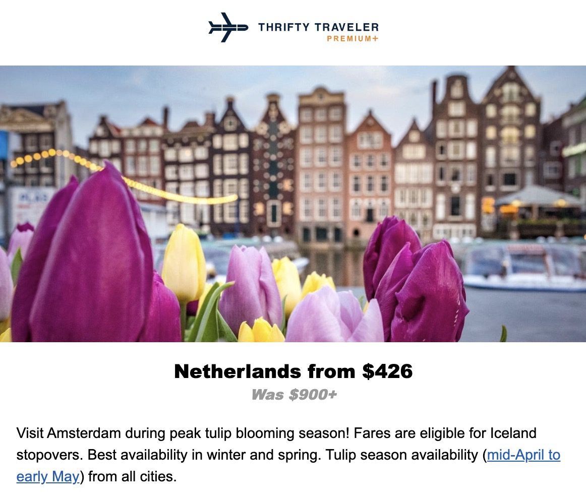 Amsterdam flight deal