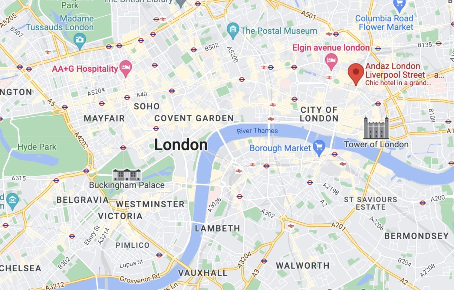 Andaz London location