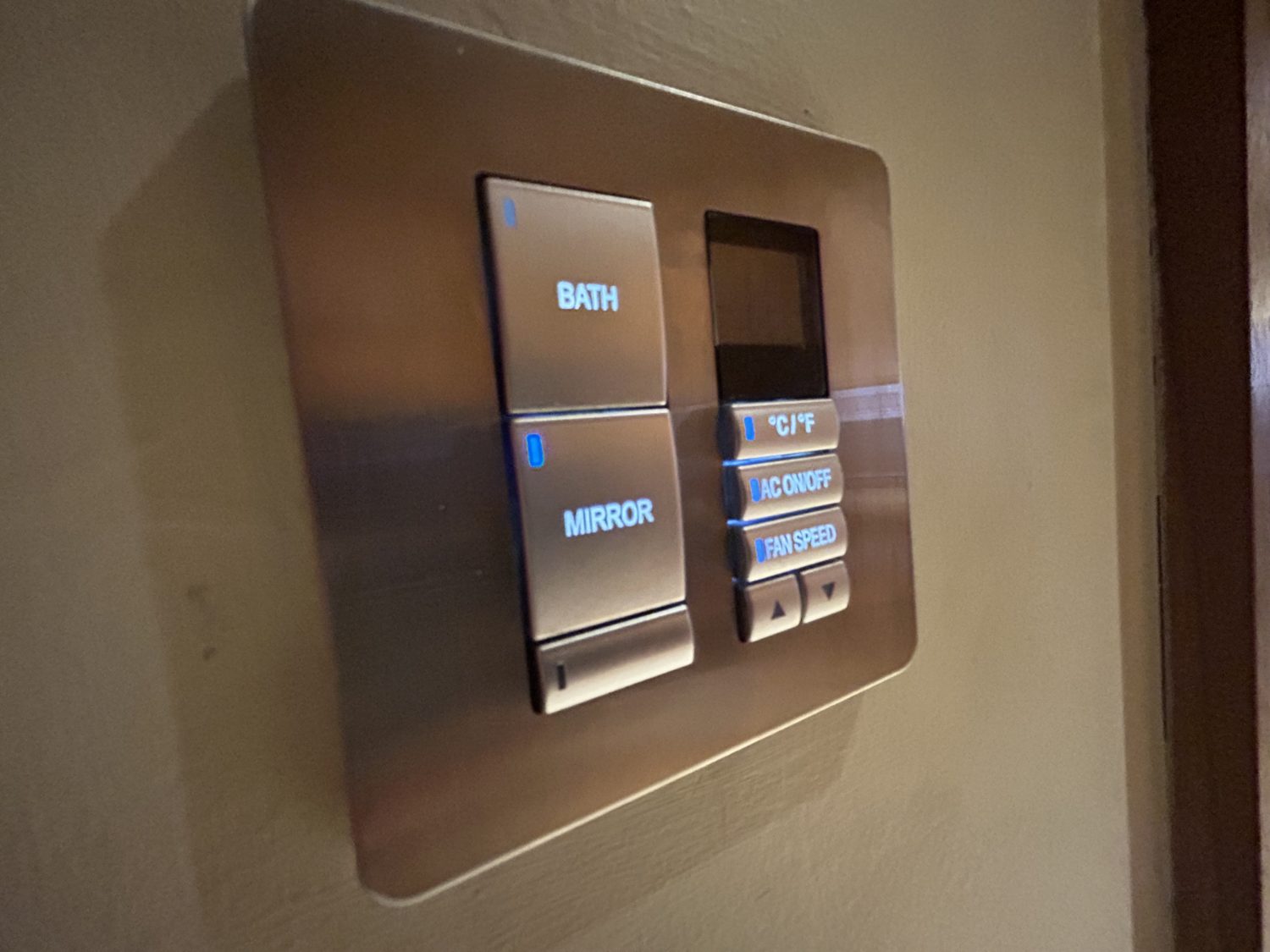 Park Hyatt Zanzibar room control panel