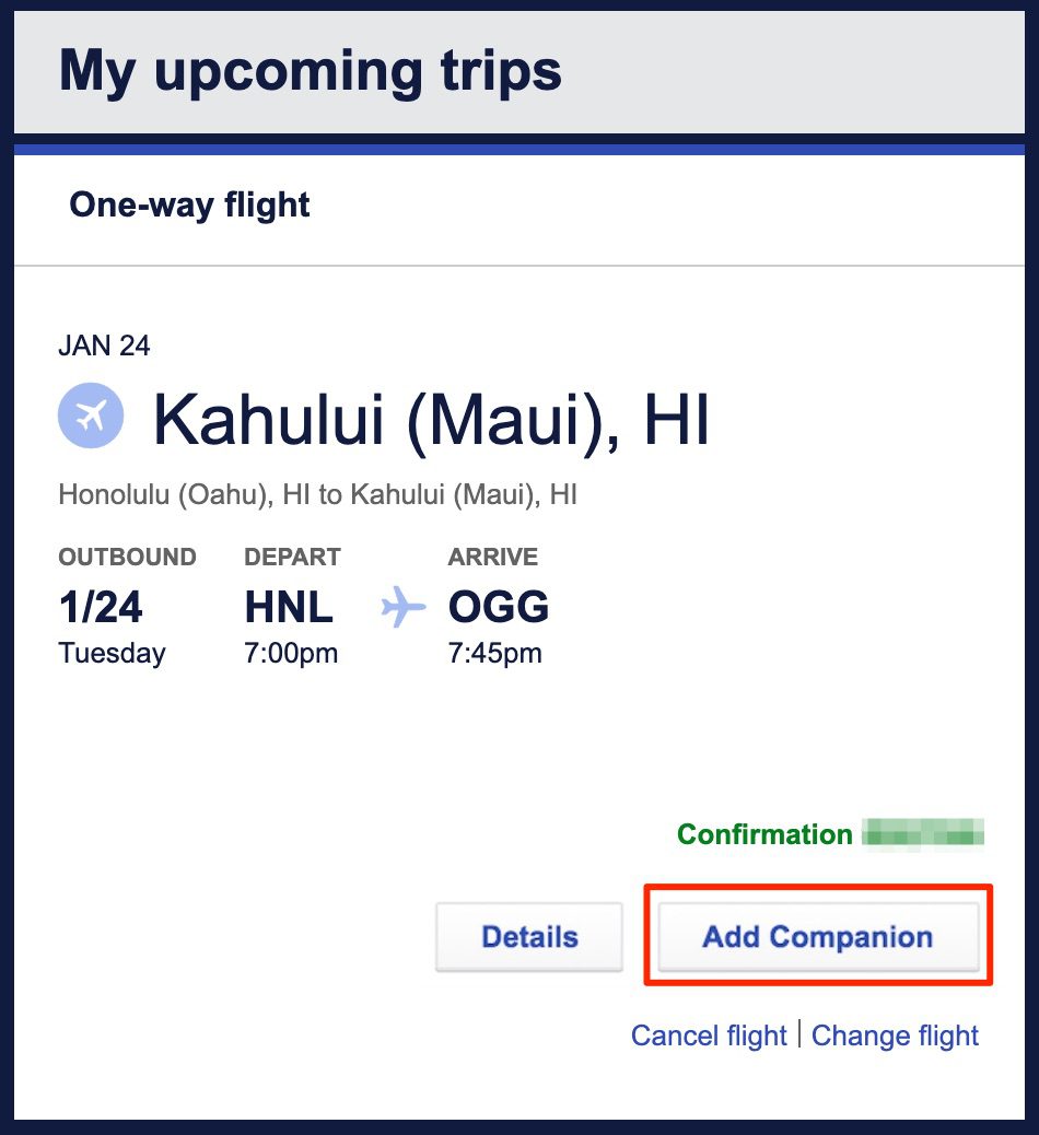 add companion southwest companion pass