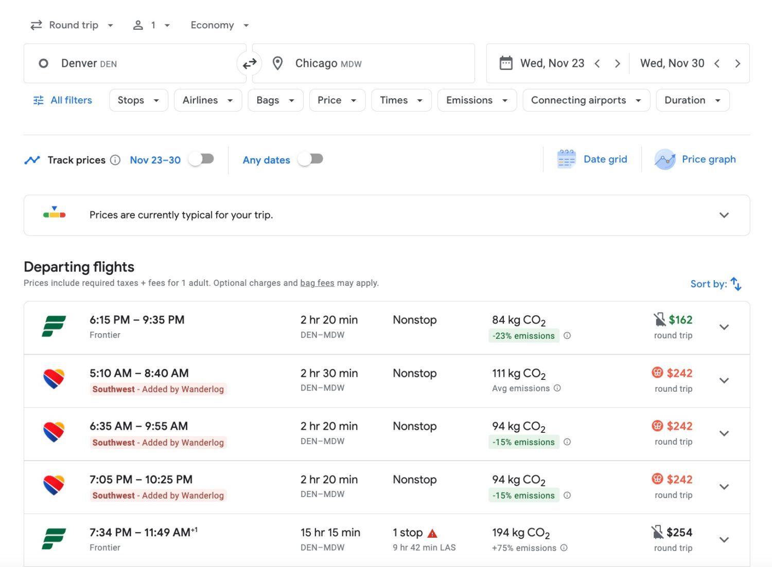 wanderlog chrome extension