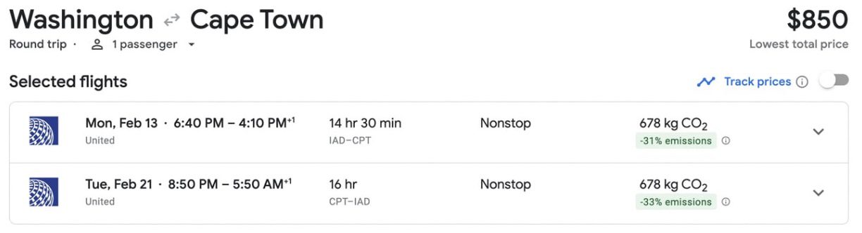 Cheap flights to South Africa