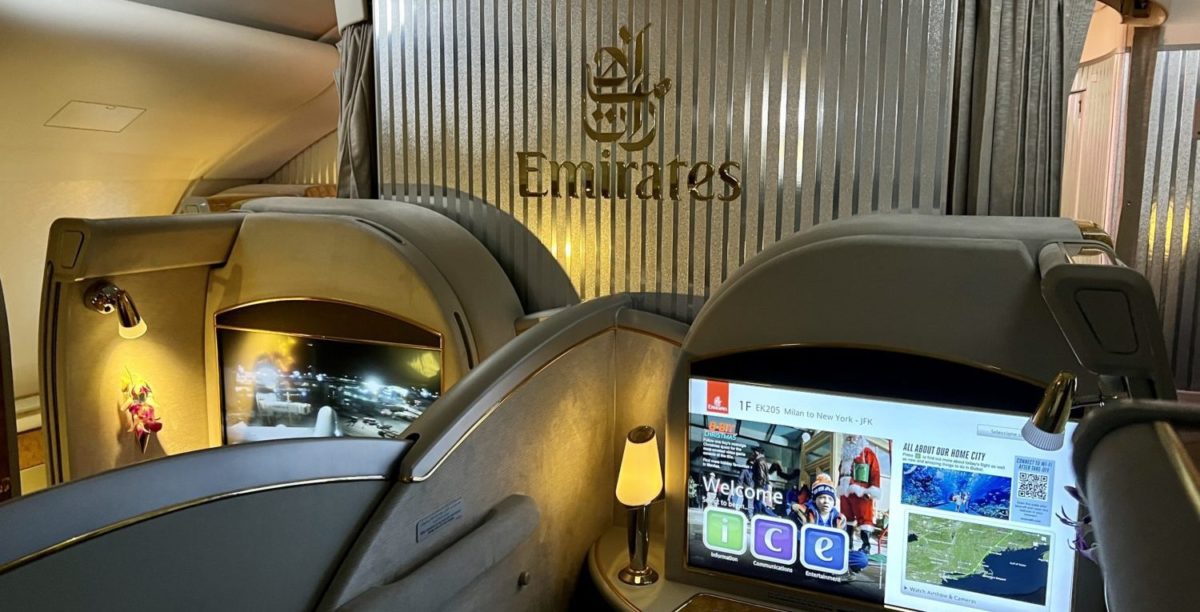 emirates first class cabin