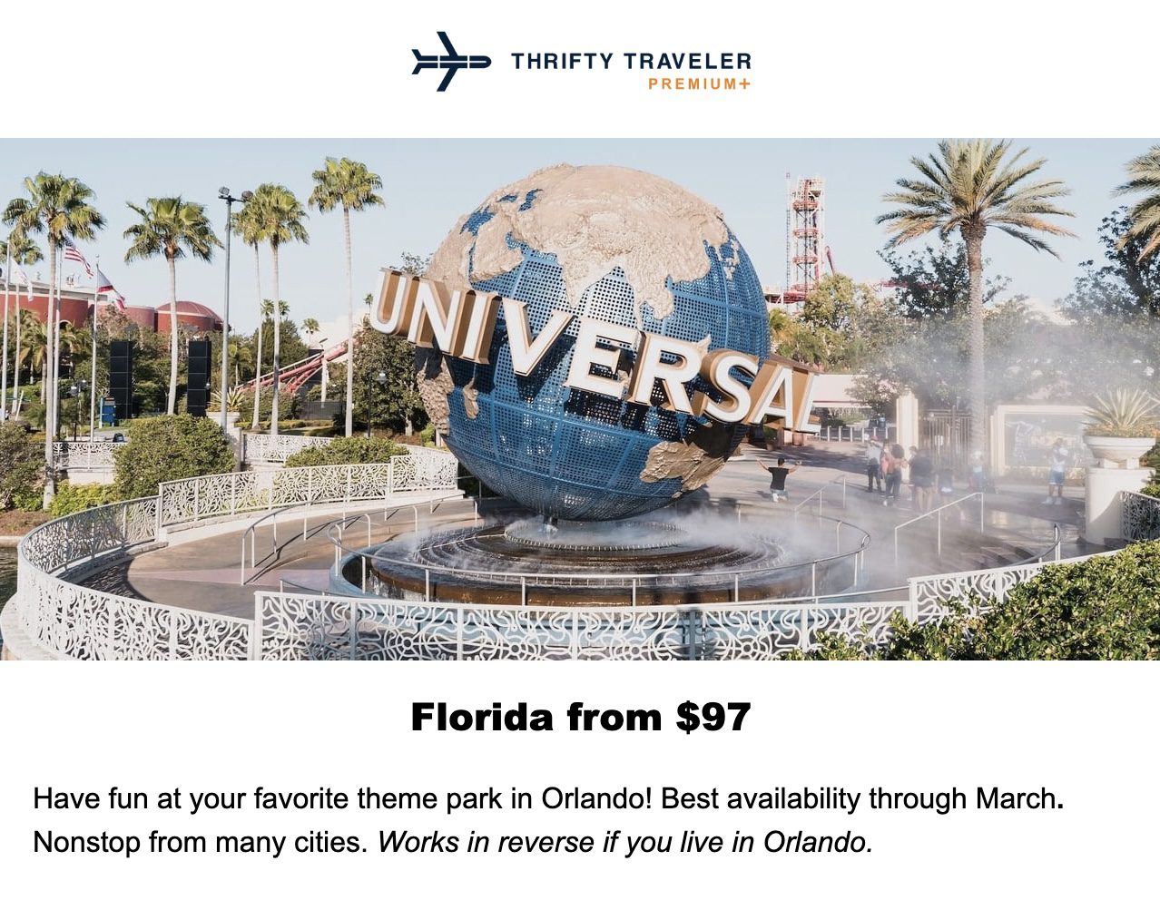 thrifty traveler premium deal