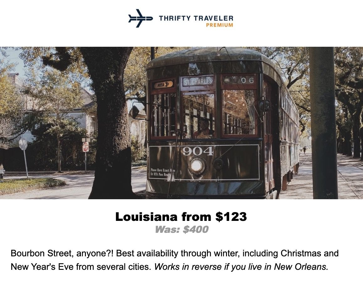 New Orleans flight deal