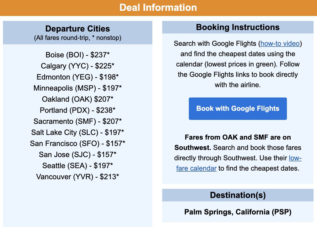 Cheap flights to Palm Springs